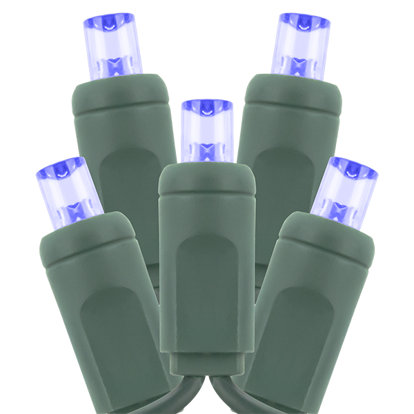 Blue 5mm Conical LED String 23.5', 70 Lights W/ 4